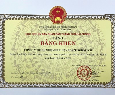 Got certificate of the Chairman of Hai Phong City People’s Committee